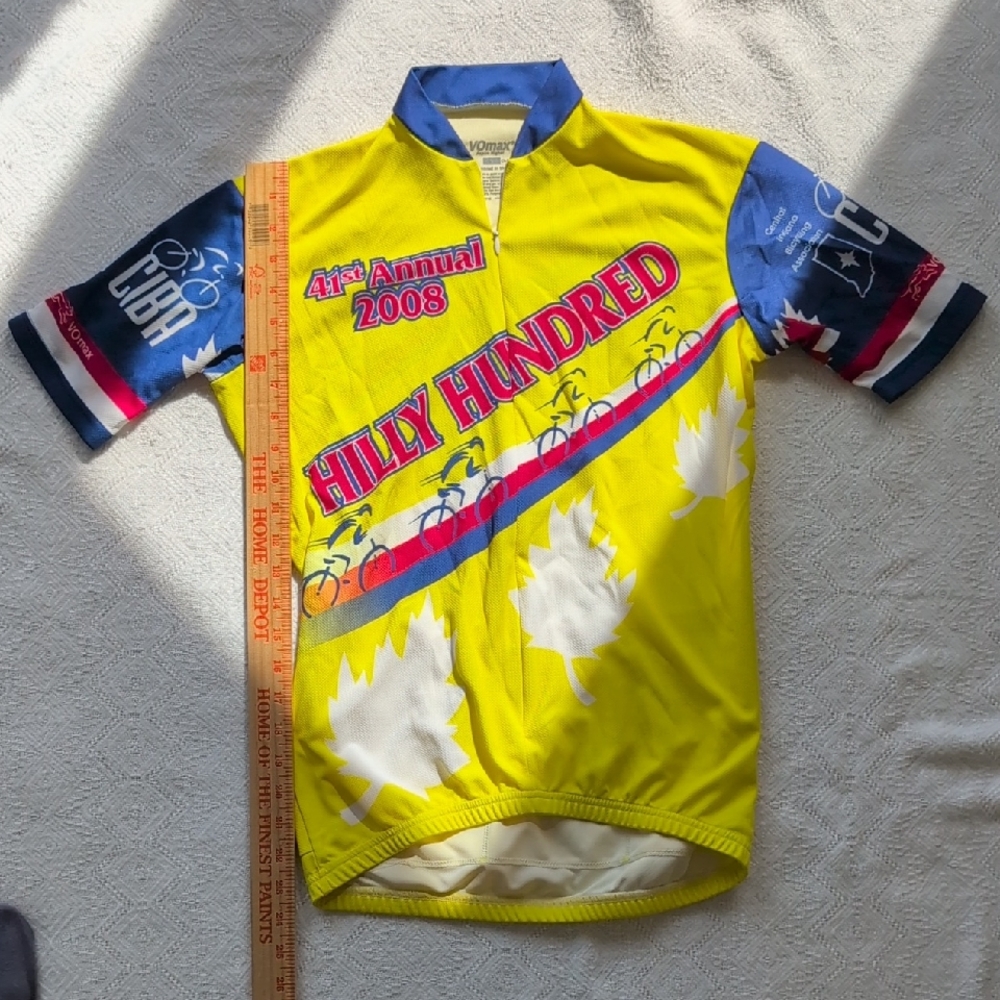 Hilly Hundred Cycling Jersey - Yellow and Blue